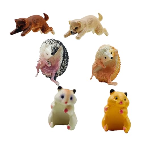 HAWILLOSCH 6 Stück Tassenrand - hängende Tierpuppe, Bezaubernder Igel - Hamster - Ornament, Tassenrandmarkierung, Einzigartige Tassenrand - Figur, Winzige Tierverzierung, Tassenrand - Puppe HAWILLOSCH 6 Stück Tassenrand - hängende Tierpuppe, Bezaubernder Igel - Hamster - Ornament, Tassenrandmarkierung, Einzigartige Tassenrand - Figur, Winzige Tierverzierung, Tassenrand - Puppe von HAWILLOSCH