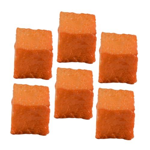 HAWILLOSCH Künstliches Lebensmittelmodell PVC Fisch Tofu Requisiten für Party Dekoration Fotografie Lebensechtes Hot Pot Display 6 Stück von HAWILLOSCH