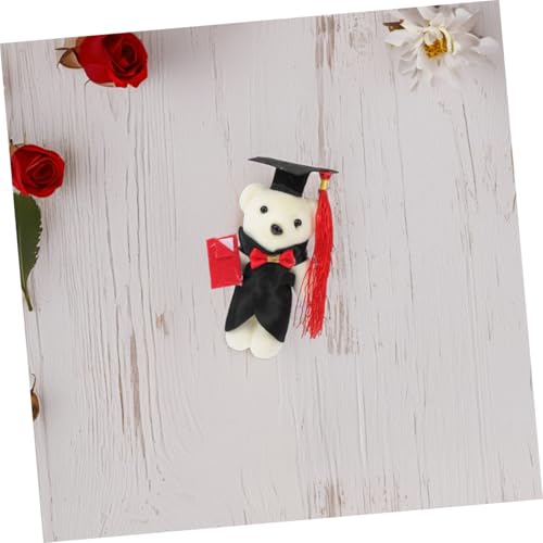 HAWILLOSCH 6 Stück Teiliges Mini Plüschtier Doktorbär Abschluss Kuscheltier Kleine Stofftiere aus Polyester für DIY Abschlussgeschenk Partydekoration von HAWILLOSCH
