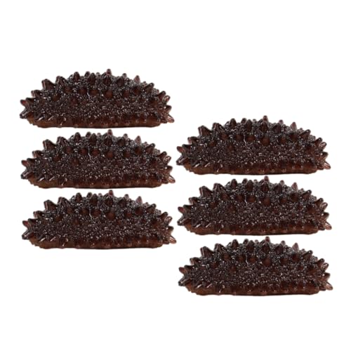 HAWILLOSCH 6St Mini-Seegurke Home Decor wohnungsdeko Toy wohnraumdeko spielwaren draußen dekoratives Seegurkenmodell Lebensmitteldekor Food-Modell Kleiner Trepang- PVC Dark Brown von HAWILLOSCH