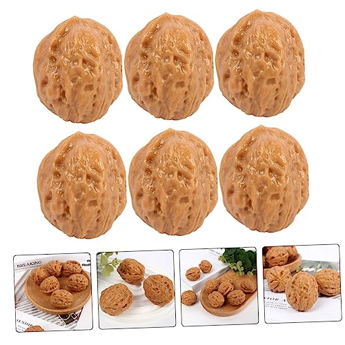 HAWILLOSCH 6Stücke Künstliche Walnüsse Dekorationen Realistische Faux Nüsse für Decor und Partys für Geschenkidee HAWILLOSCH 6Stücke Künstliche Walnüsse Dekorationen Realistische Faux Nüsse für Decor und Partys für Geschenkidee von HAWILLOSCH