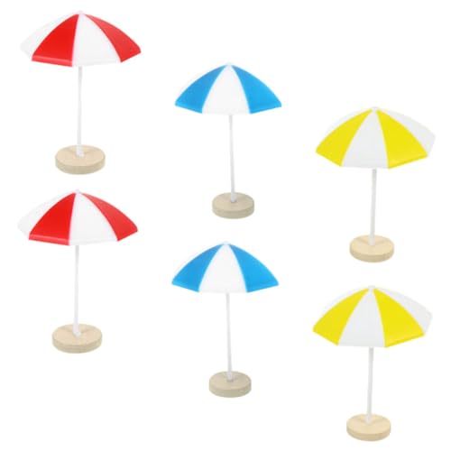 HAWILLOSCH 6Stücke Strandschirm Modelle Mikro Landschaftsdekor für Puppenhaus DIY Kleine Strandsonnenschirme für Gartenansichten und Thematische Feiern HAWILLOSCH 6Stücke Strandschirm Modelle Mikro Landschaftsdekor für Puppenhaus DIY Kleine Strandsonnenschirme für Gartenansichten und Thematische Feiern von HAWILLOSCH
