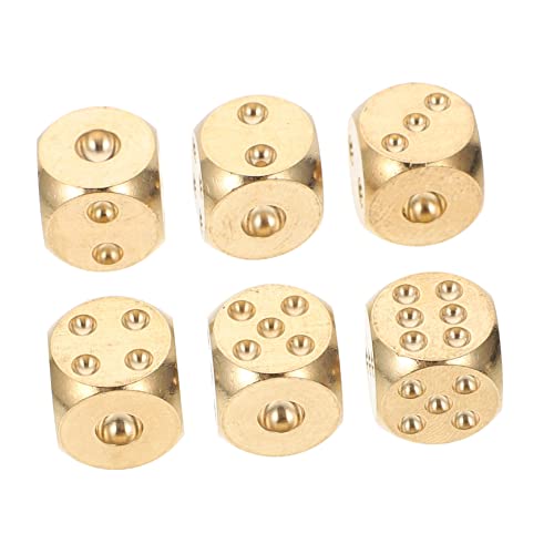 HAWILLOSCH Würfelset aus Messing zum Basteln 6-teilig Mini-Würfel mit Spruch Spiel-Requisiten für Partys und Spiele HAWILLOSCH Würfelset aus Messing zum Basteln 6-teilig Mini-Würfel mit Spruch Spiel-Requisiten für Partys und Spiele von HAWILLOSCH