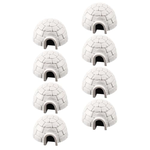 HAWILLOSCH 8 Stück Iglu Kleines Eishaus Handwerk Eishaus Figuren Eishaus Kognitives Modell Eishaus Für Sandtisch Eishaus Dekorationen Für Zuhause von HAWILLOSCH