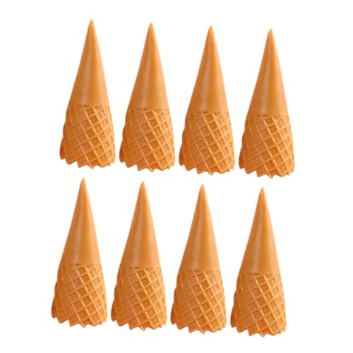 HAWILLOSCH 8St Knuspriges Kegelmodell Eismaschine gefälschte Eiswaffel Eiscreme Künstliches Eiscreme Modell Niedliche Handyhüllen-Dekoration Eistüten-Anhänger PVC Light Brown HAWILLOSCH 8St Knuspriges Kegelmodell Eismaschine gefälschte Eiswaffel Eiscreme Künstliches Eiscreme Modell Niedliche Handyhüllen-Dekoration Eistüten-Anhänger PVC Light Brown von HAWILLOSCH