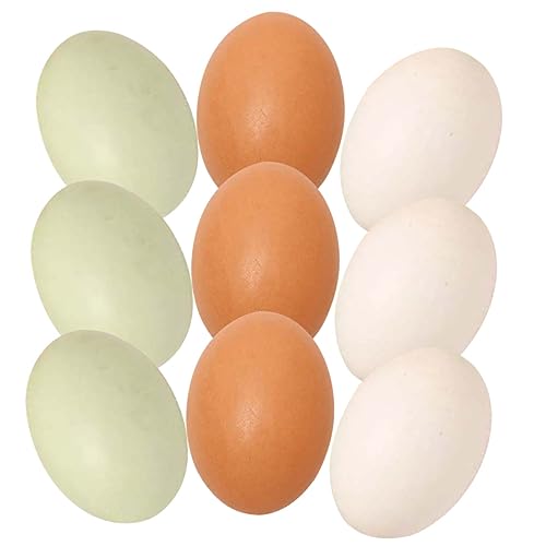 HAWILLOSCH 9Stücke Teiliges aus Holz Eier Dekorationen für Ostern Kreative Simulationseier Bunten Farben für DIY Projekte und Osterfeiern Geschenkidee HAWILLOSCH 9Stücke Teiliges aus Holz Eier Dekorationen für Ostern Kreative Simulationseier Bunten Farben für DIY Projekte und Osterfeiern Geschenkidee von HAWILLOSCH