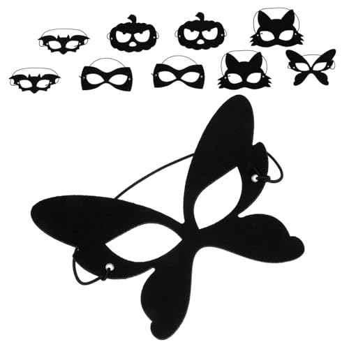 HAWILLOSCH Halloween Augenmaske Filzmasken Für Maskenball Und Karneval Dekorative Augenmasken Für Halloween Partys Und Kostüme Ideal Als Foto Requisiten Für Festlichkeiten Maske Fasching von HAWILLOSCH