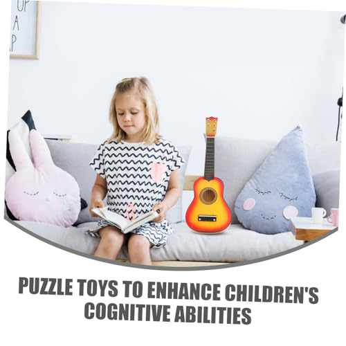 HAWILLOSCH Gitarre Lernspielzeug für Anfänger Kleines Musikspielzeug mit Kreativem Sonnenfarben Design Fördert Musikalische Fähigkeiten und Frühe Bildung für Jungen und Mädchen von HAWILLOSCH