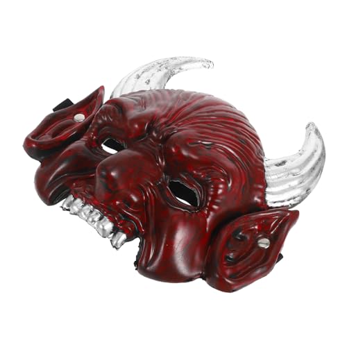 HAWILLOSCH Gruseliger Roter mit Hörnern für Halloween Cosplay und Spukpartys Verstellbares Band Realistisches Material Authentische Textur HAWILLOSCH Gruseliger Roter mit Hörnern für Halloween Cosplay und Spukpartys Verstellbares Band Realistisches Material Authentische Textur von HAWILLOSCH