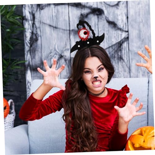 HAWILLOSCH Halloween Haarreif Eyeball Hexenhut mit Weichem Sitz Einzigartiger Kopfschmuck für Damen Halloween Partys Cosplay und Festliche Kostümierung HAWILLOSCH Halloween Haarreif Eyeball Hexenhut mit Weichem Sitz Einzigartiger Kopfschmuck für Damen Halloween Partys Cosplay und Festliche Kostümierung von HAWILLOSCH