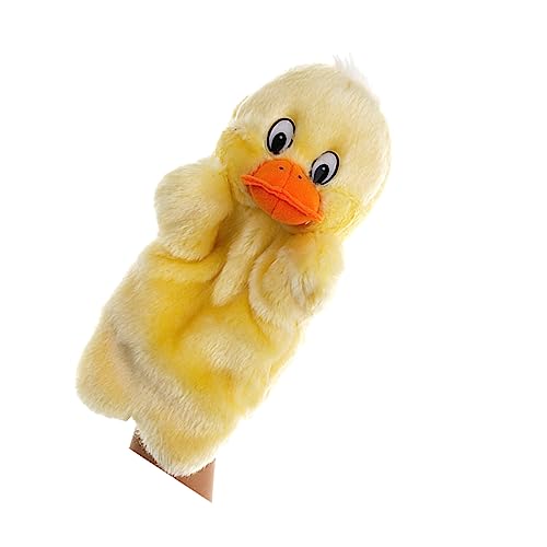 HAWILLOSCH Handpuppe Ente Plüsch für Geschichtenerzählen und Rollenspiele Interaktives Accessoire für Fördert Fantasie und Kommunikation der Familie von HAWILLOSCH