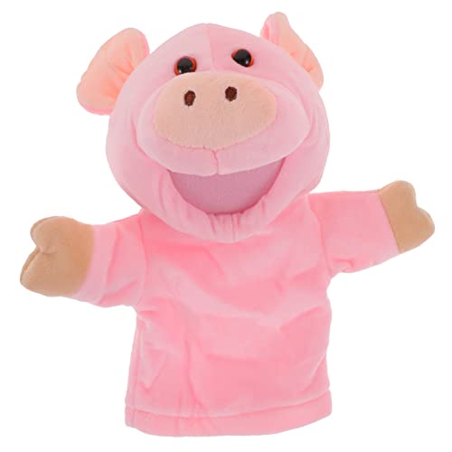 HAWILLOSCH Interaktive Handpuppe aus Plüsch Niedliches Schwein für Eltern Junge Mädchen Fördert Fantasie und Kommunikation Waschbar Weichem Material von HAWILLOSCH