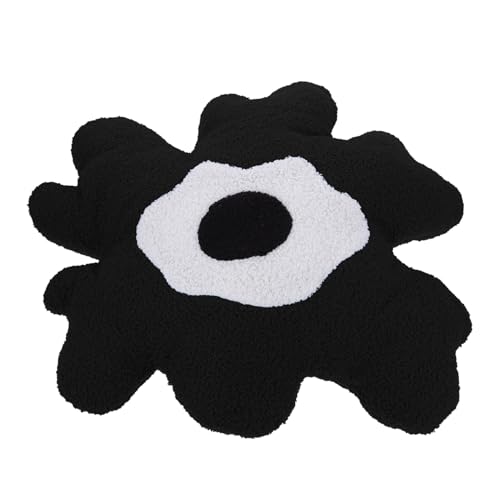 HAWILLOSCH Blumen-bodenkissen Sitzkissen Schwarz 58 X 48 cm Weiches Plüsch-dekokissen Für Wohnzimmer Schlafzimmer Büro von HAWILLOSCH