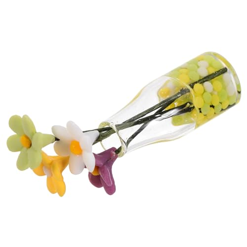 HAWILLOSCH Kleine Gänseblümchenvase Bonsai-blumentopf Miniatur-Bonsai Winzige Hausminiaturen Blumentopf Handwerk Miniatur-blumentopfornamente Mini-topfblume Miniatur-landschaftsdekor Harz von HAWILLOSCH