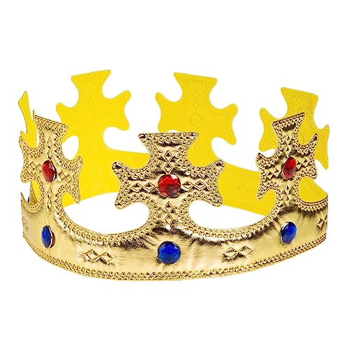 HAWILLOSCH Königskrone Gold Kreative Jungen Krone Bequeme Kopfbedeckung für Geburtstagsfeier Halloween und Mottoparty Modisches Party Accessoire HAWILLOSCH Königskrone Gold Kreative Jungen Krone Bequeme Kopfbedeckung für Geburtstagsfeier Halloween und Mottoparty Modisches Party Accessoire von HAWILLOSCH