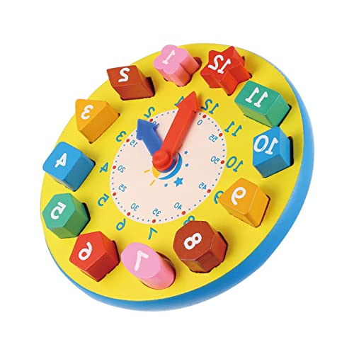 HAWILLOSCH Lernuhr Für Form Und Zahlenpuzzle Pädagogisches Zur Uhrzeit Und Zeitverständnis Ideal Für Vorschulkinder Fördert Kognitive Fähigkeiten Und Spielspaß von HAWILLOSCH