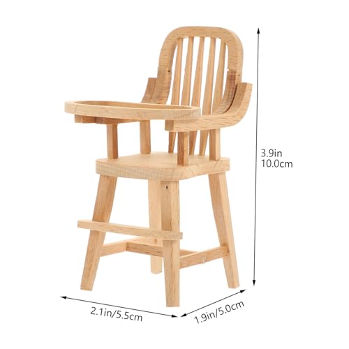 HAWILLOSCH Maßstab Dekorativer Puppenstuhl Kinderzimmer Zubehör Realistisches Mini Möbelstück für Puppenstube und Fotorequisit von HAWILLOSCH