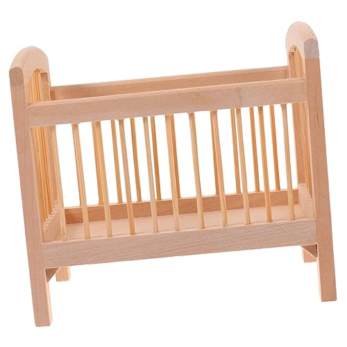 HAWILLOSCH Maßstab Puppenhaus Möbel aus Holz Verarbeitung Robustes Mini Doll Bed Puppenhaus Zubehör für Platzsparend und Dekorativ von HAWILLOSCH