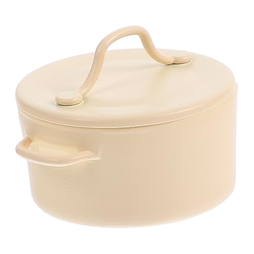 HAWILLOSCH Mini Geschirr Zubehör Realistische Küchenszene Hochwertiges Design Perfektes Puppenhaus Topfornament Cremefarbe HAWILLOSCH Mini Geschirr Zubehör Realistische Küchenszene Hochwertiges Design Perfektes Puppenhaus Topfornament Cremefarbe von HAWILLOSCH