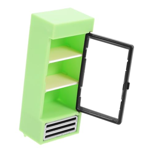HAWILLOSCH Miniatur Kühlschrank Modell Puppenhaus Single Door Mini Refrigerator Dekoratives Möbel Zubehör für DIY und Puppenhaus Enthusiasten Kompakt Leicht Detailreich Sammlerstück von HAWILLOSCH