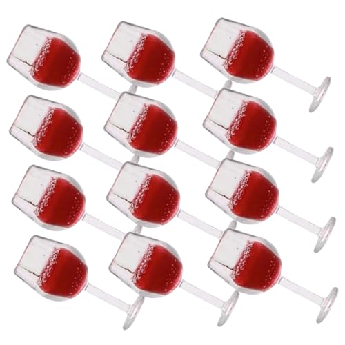 HAWILLOSCH Realistische Mini-weinbecher Realistische Miniatur-weinbecher Miniatur Weingläser Realistische Mini Weingläser Für Puppenhaus Falsche Miniatur Weinbecher Für Dekoration Und von HAWILLOSCH