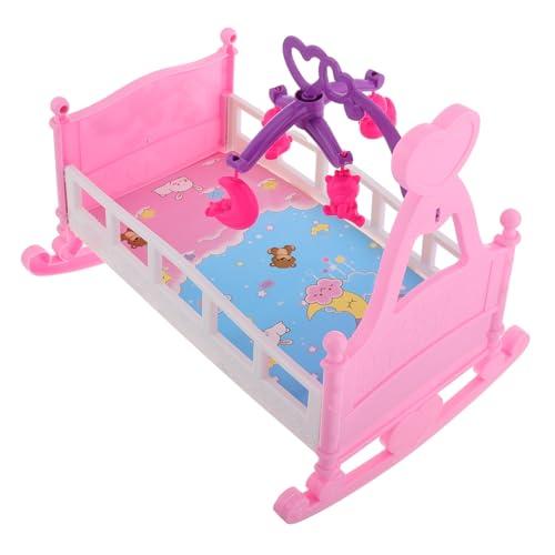 HAWILLOSCH Puppenhaus Miniatur-möbel-Set Geräumiges Puppenbett Kunststoff-Kinderbett Für Puppen Für Mädchen Rollenspiele von HAWILLOSCH