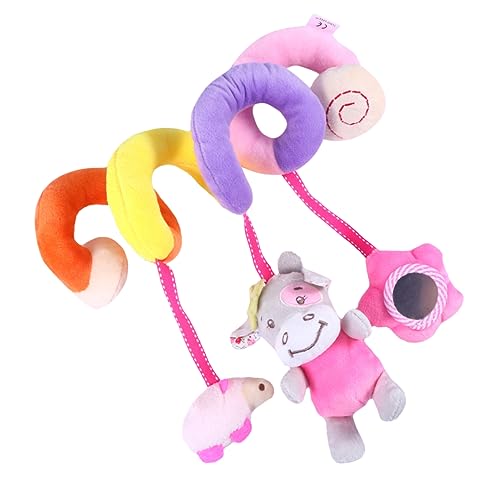 HAWILLOSCH Multifunktionales Spiralsitzspielzeug mit Klingel für Junge Mädchen Weiches Plüschmaterial Sicher und Leicht zum Befestigen an Kinderwagen Babyschale oder Laufstall Fördert von HAWILLOSCH