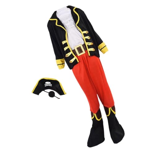 HAWILLOSCH Piratenkostü Für Halloween Cosplay Kostü Für Größe L 125cm 135cm Ideal Für Piratenpartys Und Kindergeburtstage Mit Zubehör Für Authentisches Piraten Feeling HAWILLOSCH Piratenkostü Für Halloween Cosplay Kostü Für Größe L 125cm 135cm Ideal Für Piratenpartys Und Kindergeburtstage Mit Zubehör Für Authentisches Piraten Feeling von HAWILLOSCH