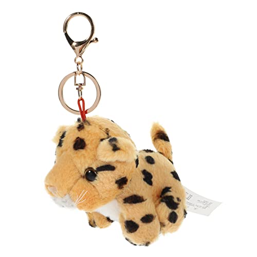 HAWILLOSCH Plüsch Tier Schlüsselanhänger Niedlicher Leoparden Plüsch Anhänger Für Taschen Und Rucksäcke Kuscheltier Dekoration Für Erwachsene von HAWILLOSCH