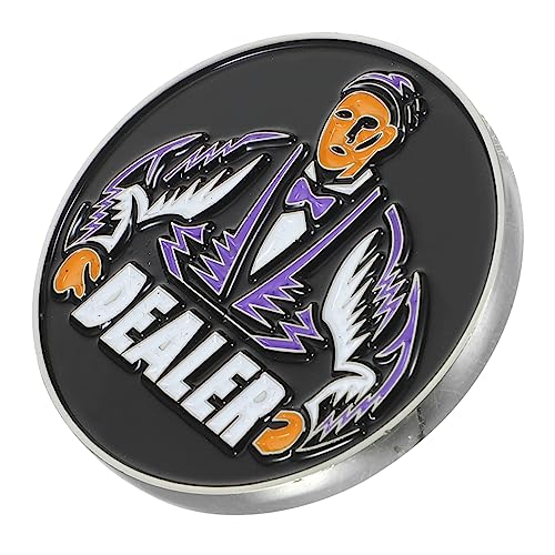 HAWILLOSCH Poker Dealer Button Langlebiges Poker Zubehör für Turniere Professionelles Design Perfektes für Freunde Hochwertige Verarbeitung für Pokerspiele von HAWILLOSCH