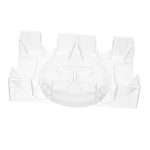 HAWILLOSCH Pokerständer Handel Profi Spielkartenhalter Entlüften Wagen Platte Steht Liner Spiele Decks Inhaber Korb Booster Ponton Auto Münze Sammelkartenordner Kippen Plastik Transparent von HAWILLOSCH