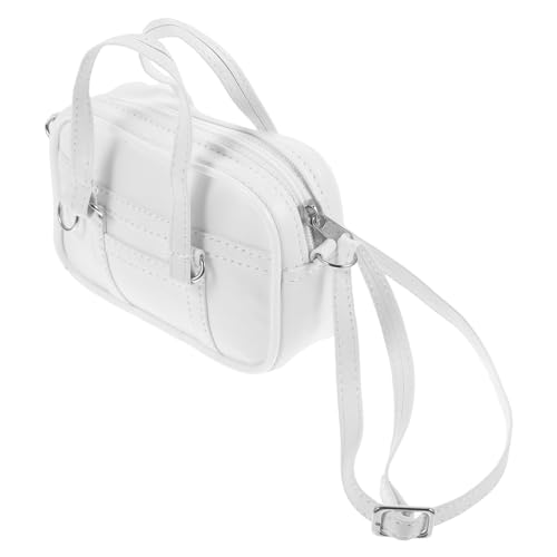 HAWILLOSCH Miniatur-Taschenmodell für Puppenhaus 18-Zoll-Puppenhandtasche für Puppenfotografie-Requisiten weiß groß von HAWILLOSCH