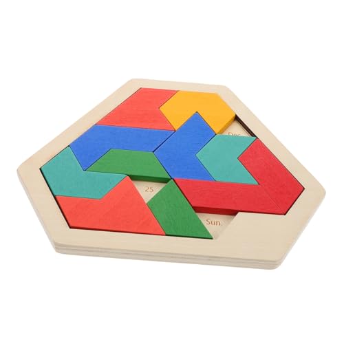 HAWILLOSCH Intelligenz Iq Spiel Puzzle Für Kinder Denksportaufgabe Spielzeug Holzform Muster Block Senior von HAWILLOSCH