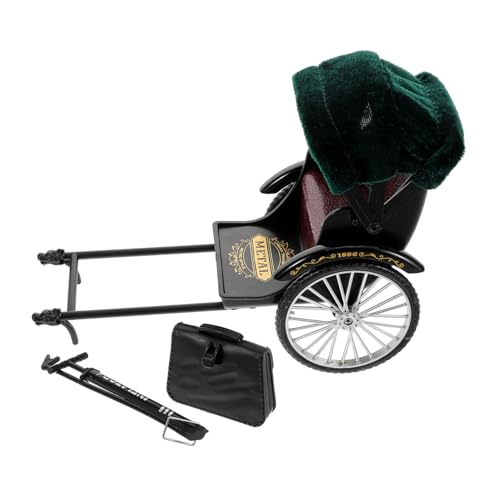 HAWILLOSCH Retro Rikscha Model Requisiten Schreibtisch Rikscha Figur Legierung Jinrikisha Modell Kreativer Rikscha -Ornament Für Simulierte Jinrikisha Home Offices Dekore von HAWILLOSCH