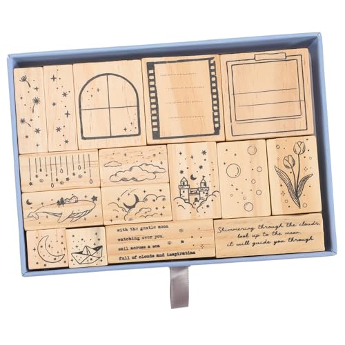 HAWILLOSCH Romantisches Holzstempel für DIY Scrapbooking mit Kleinen Holzmarken für Kreative Dekorationen Sammelalben und Geschenketiketten HAWILLOSCH Romantisches Holzstempel für DIY Scrapbooking mit Kleinen Holzmarken für Kreative Dekorationen Sammelalben und Geschenketiketten von HAWILLOSCH