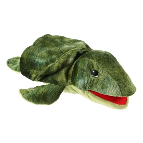 HAWILLOSCH Schildkröte Handpuppe Interaktive Cartoon Handpuppe aus Lebensechtes Handspielzeug für Kreative Eltern Waschbar von HAWILLOSCH
