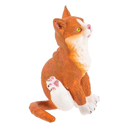 HAWILLOSCH Künstliche Katzenfigur realistische Katzenstatue Katzendekor für Auto Zuhause Büro von HAWILLOSCH