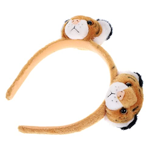 HAWILLOSCH Realistisches Tiger-hals-giraffe-kunst-stirnband Zoo-dschungel-thema Party-anzieh-requisiten Gelbes Tiger-stirnband 1 Stück von HAWILLOSCH