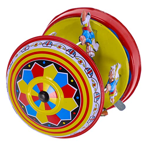HAWILLOSCH Vintage Karussell Uhrwerksspielzeug Nostalgisches Blechspielzeug für Dekoration Kompakt und Batteriefrei für und Wohndekoration HAWILLOSCH Vintage Karussell Uhrwerksspielzeug Nostalgisches Blechspielzeug für Dekoration Kompakt und Batteriefrei für und Wohndekoration von HAWILLOSCH