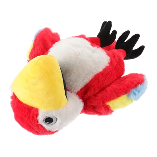 HAWILLOSCH Weicher Papagei Handpuppe aus Plüsch Pp Baumwolle Interaktives Waschbares Vogelspielzeug zum Geschichtenerzählen Pädagogisches Kuscheltier für Kindergarten und Zuhause von HAWILLOSCH