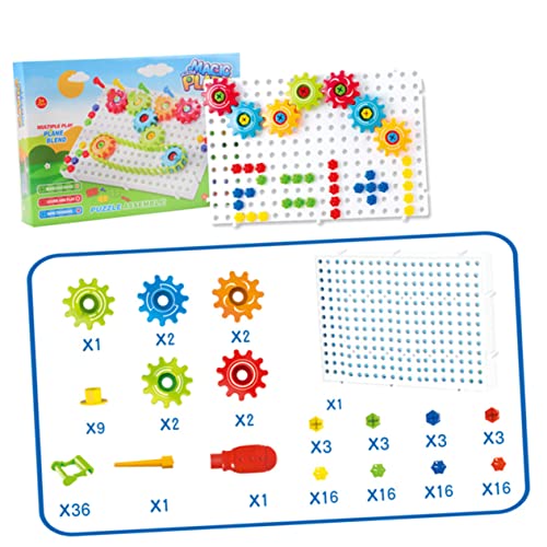 HAWILLOSCH Zahnradketten Buntes DIY Lernspielzeug Robustes Geruchsfreies Material Einfaches Zusammenbauen und Auseinandernehmen Fördert Kreativität und Motorische Fähigkeiten bei Kindern von HAWILLOSCH