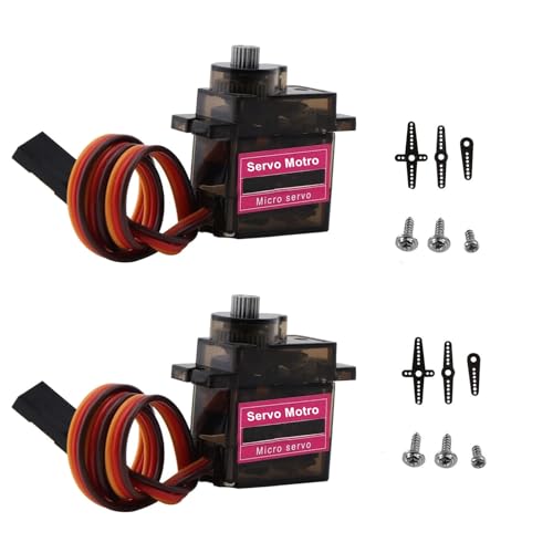 HAXIHA 9G Micro Servo Motor Mini Modellbau Servos Kit,für RC Flugzeug Robot Helicopter Airplane Remote Control,Auto Fahrzeugmodelle Steuerun,Arm Boot Fernbedienungen Arduino Project 2 Stück (Nero) von HAXIHA