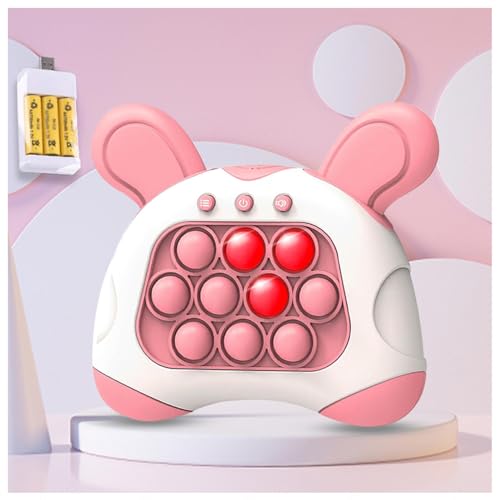 Bubble Sensory Fidget Toy , Multifunktionales, Tragbares Spielzeug , Quick Push Game Kommt Mit Akku Und Ladeset , Bubble Pop Spiel , Bestes Geburtstagsgeschenk ,Pink von HAZARA