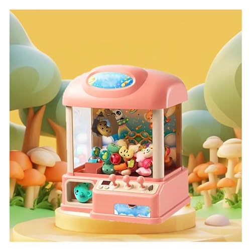 HAZARA Mini Toys Trainieren Sie Die Hand-Auge-Koordination ， SüSsigkeiten Automat Zwei Modi: Batterie- Und Netzbetrieb ， Automaten Geeignet FüR Familienwettbewerbe,Pink von HAZARA