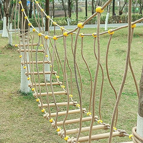 HAZEK Kindergarten Outdoor Brücke Kinder Sport Fitness Training Ausrüstung Massivholz Brücke Balance Brücke Klettern Brücke Spielzeug(Size:6m) von HAZEK