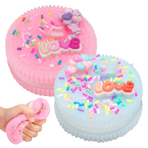 HAZMA 2 Stück Keks Stressabbau Spielzeug, Keks Squeeze Toy, Dekompressions Entlüftungsspielzeug, Squishy Anti-Stress-Spielzeug Für Stressabbau Liebhaber (Love),Exzellent von HAZMA