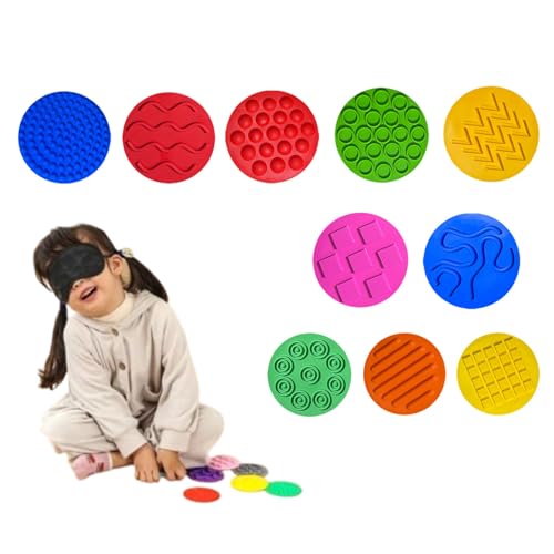 Orthopädische Sensorik Strukturmatten Bodenmatte Spielmatte Puzzlematte für taktile Wahrnehmung (10cm*10pieces) von HB.YE