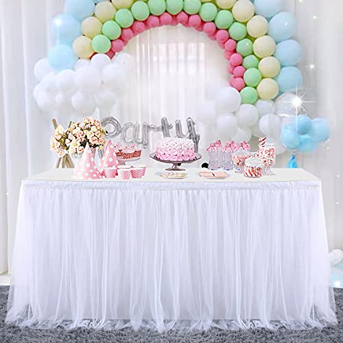 HBBMAGIC Tüll Tischrock Weißer, Tütü Tischröcke183*76CM, Candy Tisch Tischdecke Tüll für Geburtstag Mädchen Dekoration, Baby Party,Candy Party,Candy Bar,Hochzeit, Ohne Led HBBMAGIC Tüll Tischrock Weißer, Tütü Tischröcke183*76CM, Candy Tisch Tischdecke Tüll für Geburtstag Mädchen Dekoration, Baby Party,Candy Party,Candy Bar,Hochzeit, Ohne Led von HBBMAGIC