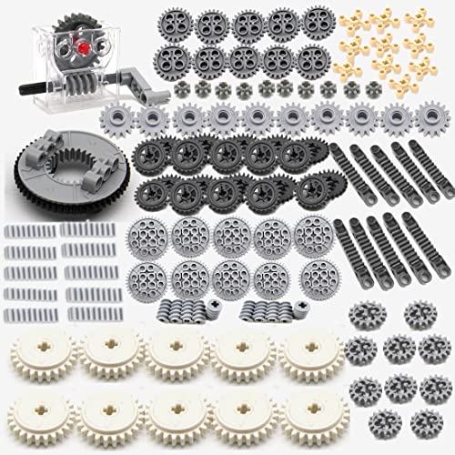 HBBY Technik Ersatzteile Set, 112Pcs Technik Motor Zahnräder Klemmbausteine Bausatz, Kompatibel mit Lego 9686 Technic Ersatzteile von HBBY