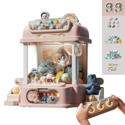 Arcade Automat mit Fernbedienung , Spielautomaten mit 8 Planeten,2 Pandapuppen,25 Puppen,20 Gashapons für Party,Geburtstag,, Pink Arcade Automat mit Fernbedienung , Spielautomaten mit 8 Planeten,2 Pandapuppen,25 Puppen,20 Gashapons für Party,Geburtstag,, Pink von HBDSMLPL